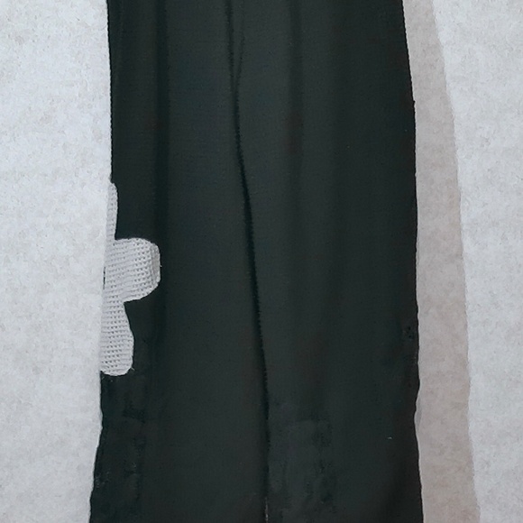 NEW Davi & Dani Waffle Knit Wide Leg Pants with Flower Patch & Lace Size L,M & S - Picture 14 of 15